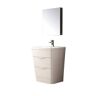 Fresca Milano 26 in. Vanity in White with Acrylic Vanity Top in White and Medicine Cabinet (Faucet Not Included)