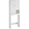 Hooseng Karrios 23.62 in. W x 61.8 in. H x 9.05 in. D White MDF Space Saver Over-the-Toilet Storage in White