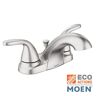 MOEN Adler 4 in. Centerset 2-Handle Low-Arc Bathroom Faucet in Spot Resist Brushed Nickel