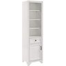 CROSLEY FURNITURE Tara 18 in. W x 15 in. D x 67.62 in. H Space Saver Linen Cabinet in White