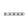 Generation Lighting Center Stage 30 in. 5-Light Brushed Stainless Traditional Wall Dressing Room Hollywood Bathroom Vanity Bar Light