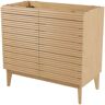 JONATHAN Y Calandre 36 in. W. x 18 in. D x 33 in. H 2-Shelf Bath Vanity Cabinet without Top (Sink Basin not Included), Oak