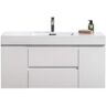 Fortune 48 in. W Bath Vanity in High Gloss White with Reinforced Acrylic Vanity Top in White with White Basin