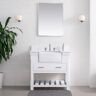 SUDIO Wesley 36 in. W x 22 in. D Bath Vanity in White with Engineered Stone Vanity Top in Ariston White with White Sink