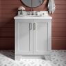 ARIEL Taylor 31 in. W x 22 in. D x 36 in. H Freestanding Bath Vanity in Grey with Pure White Quartz Top