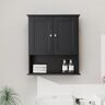SJ STAR&JANE Noah 26 in. W x 8 in. D x 30 in. H Bathroom Storage Wall Cabinet in Black Ready to Assemble