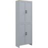 23.5 in. W x 11.75 in. D x 72 in. H Bathroom Gray Linen Cabinet