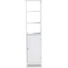 Baxton Studio Beltran 15.7 in. W x 12.6 in. D x 63 in. H Bathroom Linen Cabinet