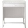 James Martin Vanities Athens 30.0 in. W x 15.0 in. D x 33.3 in H. Vanity Side Cabinet in Glossy White