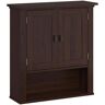 RiverRidge Home Hayward 24.5 in. H 7.88 in. D x 22.81 in. W Two-Door Bathroom Wall Cabinet in a Dark Woodgrain Veneer Finish