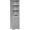 RiverRidge Home Ashland 16-1/2 in. W x 60 in. H Bathroom Linen Storage Tower Cabinet in Gray