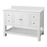 Home Decorators Collection Gazette 49 in. W x 22 in. D Vanity Cabinet in White with Engineered Marble Vanity Top in Snowstorm with White Sink