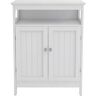 ES-DIY Allen 23.62 in. W x 11.37 in. D x 31.49 in. H White MDF Freestanding Linen Cabinet in UV painting