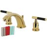 Kingston Kaiser 8 in. Widespread Double Handle Bathroom Faucet in Polished Brass