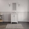 Water Creation Elizabeth Collection 24 in. Bath Vanity in Pure White With Vanity Top in Carrara White Marble - Vanity Only