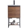 FINE FIXTURES Urbania 20 in. W x 18.5 in. D x 33.5 in. H Bath Vanity in Walnut with Ceramic Vanity Top in White with White Basin