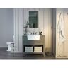 Ancerre Designs Hayley 36 in. W x 20.1 in. D x 34.6 H Bath Vanity in Sea Cloud Gray with Carrara White Marble Vanity Top