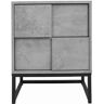 Miscool Anky 18.9 in. W x 15.75 in. D x 23.63 in. H Gray Particle Board Freestanding Bathroom Linen Cabinet in Cement Grey