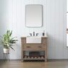 SUDIO Wesley 36 in. W x 22 in. D Bath Vanity in Weathered Natural with Engineered Stone Top in Ariston White with White Sink