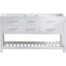 Virtu USA Caroline Estate 60 in. W Bath Vanity Cabinet Only in White