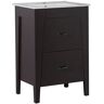 Bellaterra Home Downey 24 in. W x 18 in. D x 36 in. H Single Vanity in Espresso with Ceramic Vanity Top in White with White Basin