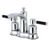 Kingston Kaiser 4 in. Centerset 2-Handle Bathroom Faucet in Polished Chrome