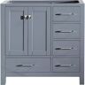 Virtu USA Caroline Avenue 36 in. W Bath Vanity Cabinet Only in Gray