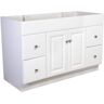 Design House Wyndham 48 in. 2-Door 4-Drawer Bath Vanity Cabinet Only in Semi-Gloss White (Ready to Assemble)