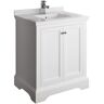 Fresca Windsor 30 in. W Traditional Bathroom Vanity in Matte White with Quartz Stone Vanity Top in White with White Basin