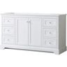 Wyndham Collection Avery 59.25 in. W x 21.75 in. D Bathroom Vanity Cabinet Only in White