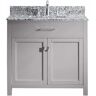 Virtu USA Caroline Madison 36 in. W x 22 in. D x 35 in. H Single Bath Vanity in Cashmere Grey with Gray Granite Top