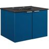 MODWAY Maybelle 24 in. W x 18 in. D x 26 in. H Wall-Mount Bathroom Vanity in Navy Black