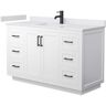 Wyndham Collection Miranda 54 in. W x 22 in. D x 33.75 in. H Single Bath Vanity in White with White Cultured Marble Top