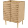 JONATHAN Y Aubert 24 in. W x 18 in. D x 33 in. H 2-Shelf Bath Vanity Cabinet without Top (Sink Basin not Included), Oak