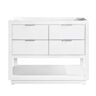 Avanity Allie 42 in. Bath Vanity Cabinet Only in White with Silver Trim