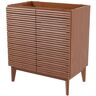 JONATHAN Y Calandre 30 in. W x 18 in. D x 33 in. H 2-Shelf Bath Vanity Cabinet without Top (Sink Basin not Included), Walnut