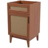 JONATHAN Y Javer 20 in. W x 18 in. D x 33 in. H Rattan 2-Shelf Bath Vanity Cabinet without Top (Sink Basin not Included), Walnut