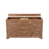 James Martin Vanities Savannah 60 in. W x 23.3 in. D x 33.5 in. H Double Vanity Cabinet Without Top in Driftwood