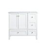 Simply Living 36 in. Single Bathroom Vanity in White with Engineered Marble Vanity Top in Calacatta White
