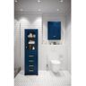 Water Creation Madison 24 in. W x 33 in. H x 8 in. D Bathroom Storage Wall Cabinet in Monarch Blue