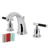 Kingston Kaiser 8 in. Widespread Double Handle Bathroom Faucet in Polished Chrome