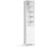 Bunpeony 16 in. W x 13.5 in. D x 72 in. H White Freestanding Bathroom Storage Linen Cabinet