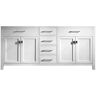 Virtu USA Caroline 72 in. W Bath Vanity Cabinet Only in White