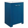 MODWAY Maybelle 24.5 in. W x 18.5 in. D x 34.5 in. H Bathroom Vanity in Navy with White Ceramic Top