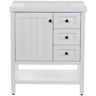 Home Decorators Collection Lanceton 31 in. W x 22 in. D x 37 in. H Single Sink Freestanding Bath Vanity in White with White Cultured Marble Top