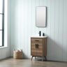 SUDIO Nelson 20.4 in. W x 15.7 in. D x 34 in. H Bath Vanity in Light Walnut with White Ceramic Top