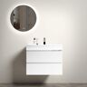 FUNKOL 30 in. W x 18.1 in. D x 25.2 in. H Modern Wall Mounted Floating Bathroom Vanity with Drawers and White Gel Sink in White