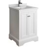 Fresca Windsor 24 in. W Traditional Bathroom Vanity in Matte White with Quartz Stone Vanity Top in White with White Basin