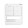 Avanity Allie 30 in. Bath Vanity Cabinet Only in White with Silver Trim