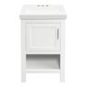 Glacier Bay Spa 18.5 in. W x 16.25 in. D x 33.75 in. H Single Sink Bath Vanity in White with White Cultured Marble Top